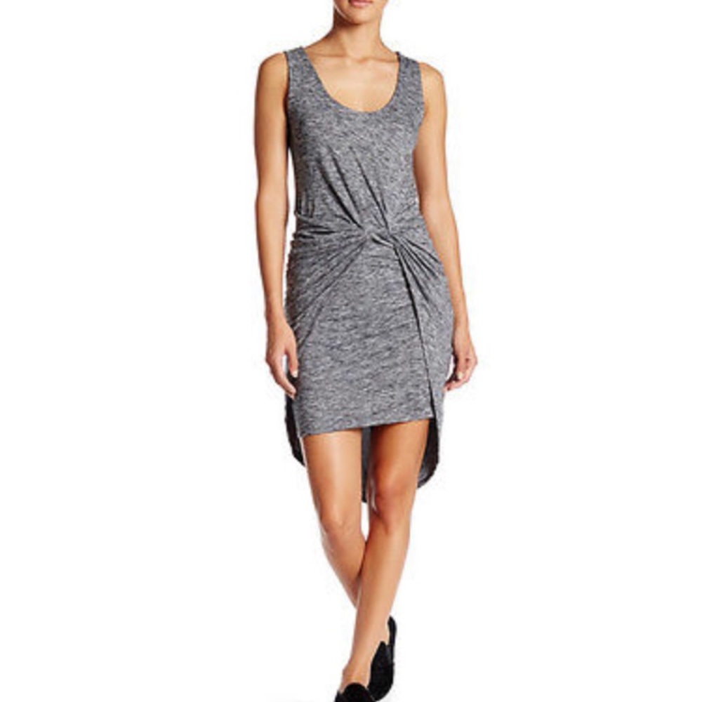 Vanity Room Knot Dress in Heather Grey